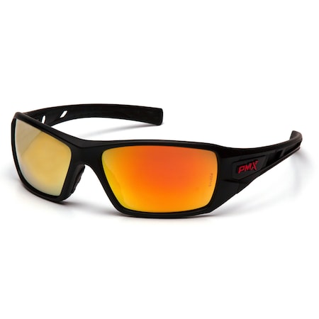 Pyramex Velar, Safety Glasses, Ice Orange Mirror Lens, Black Frame SBRF10445D